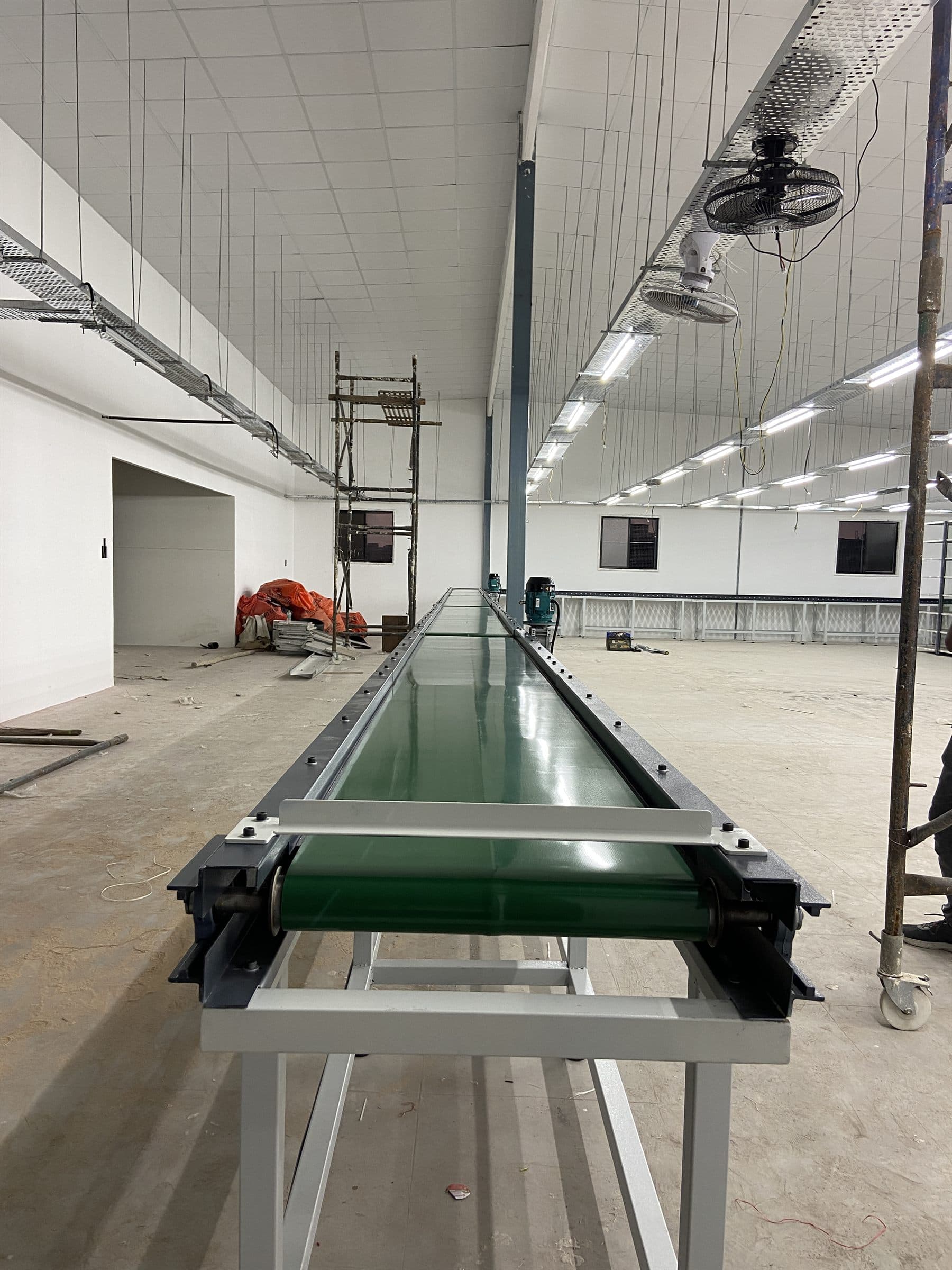 Belt conveyor line built and trialled at the Kolhapur works